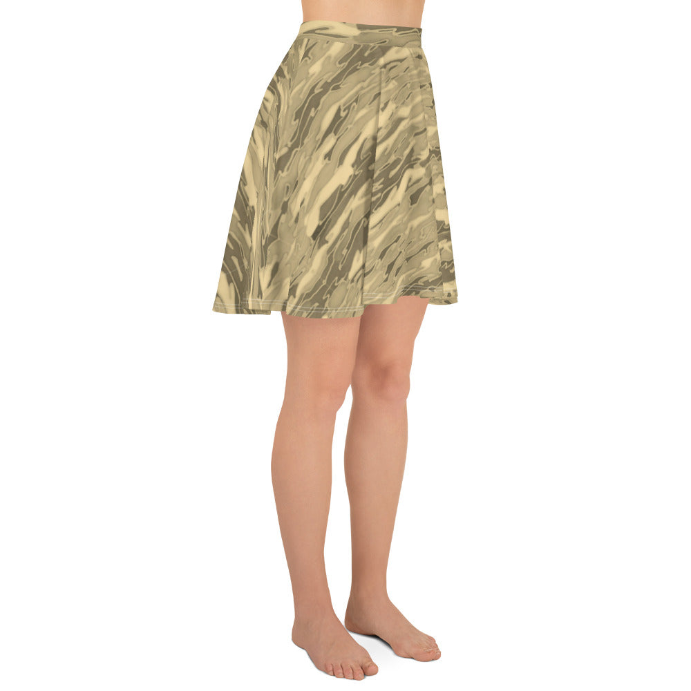 Sand Lava Camouflage Skater Skirt