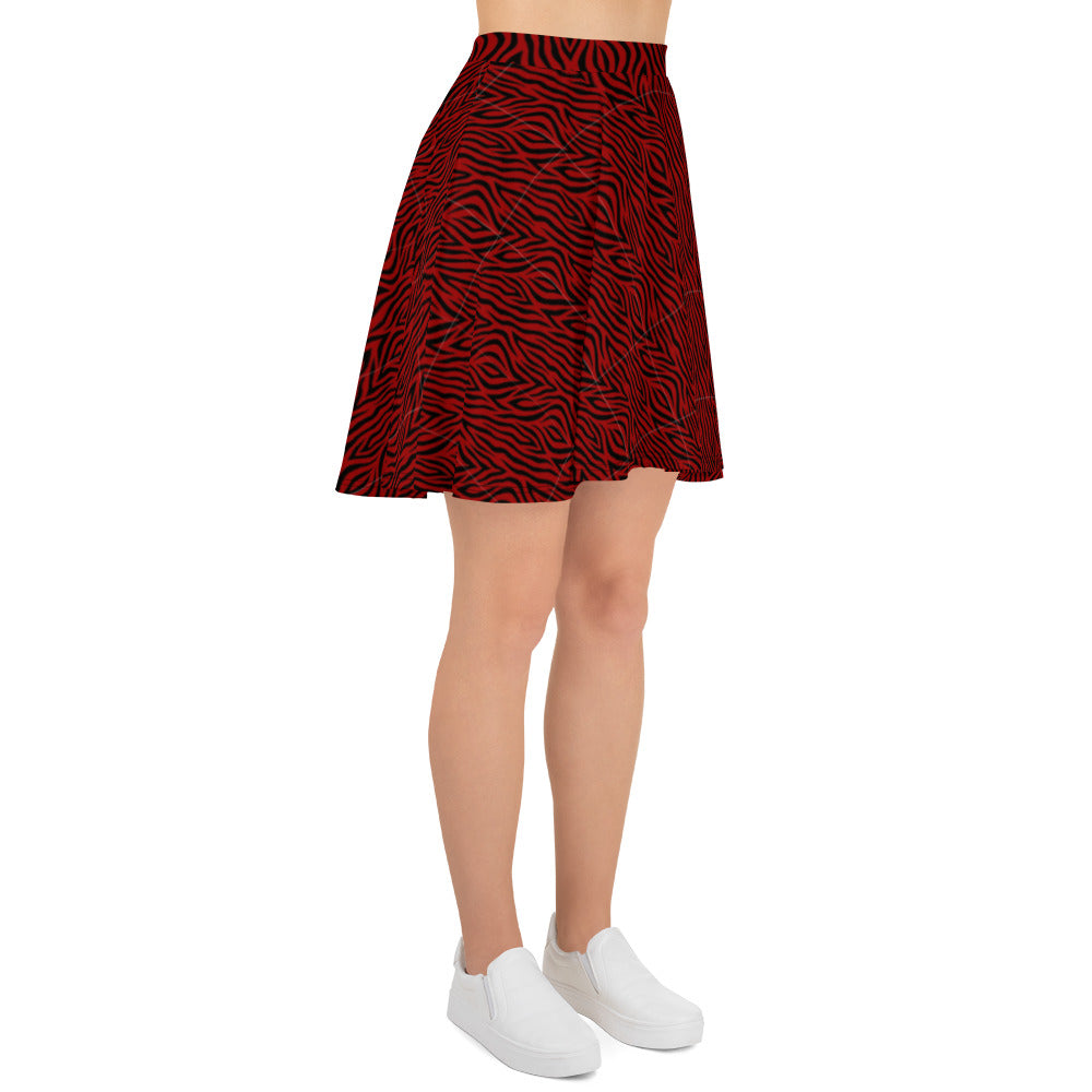 Red Zebra Skater Skirt