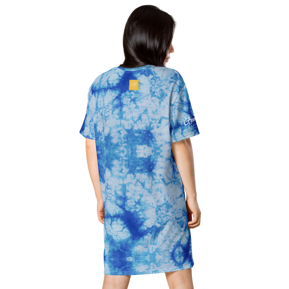 Blue Tie Dye T-shirt dress