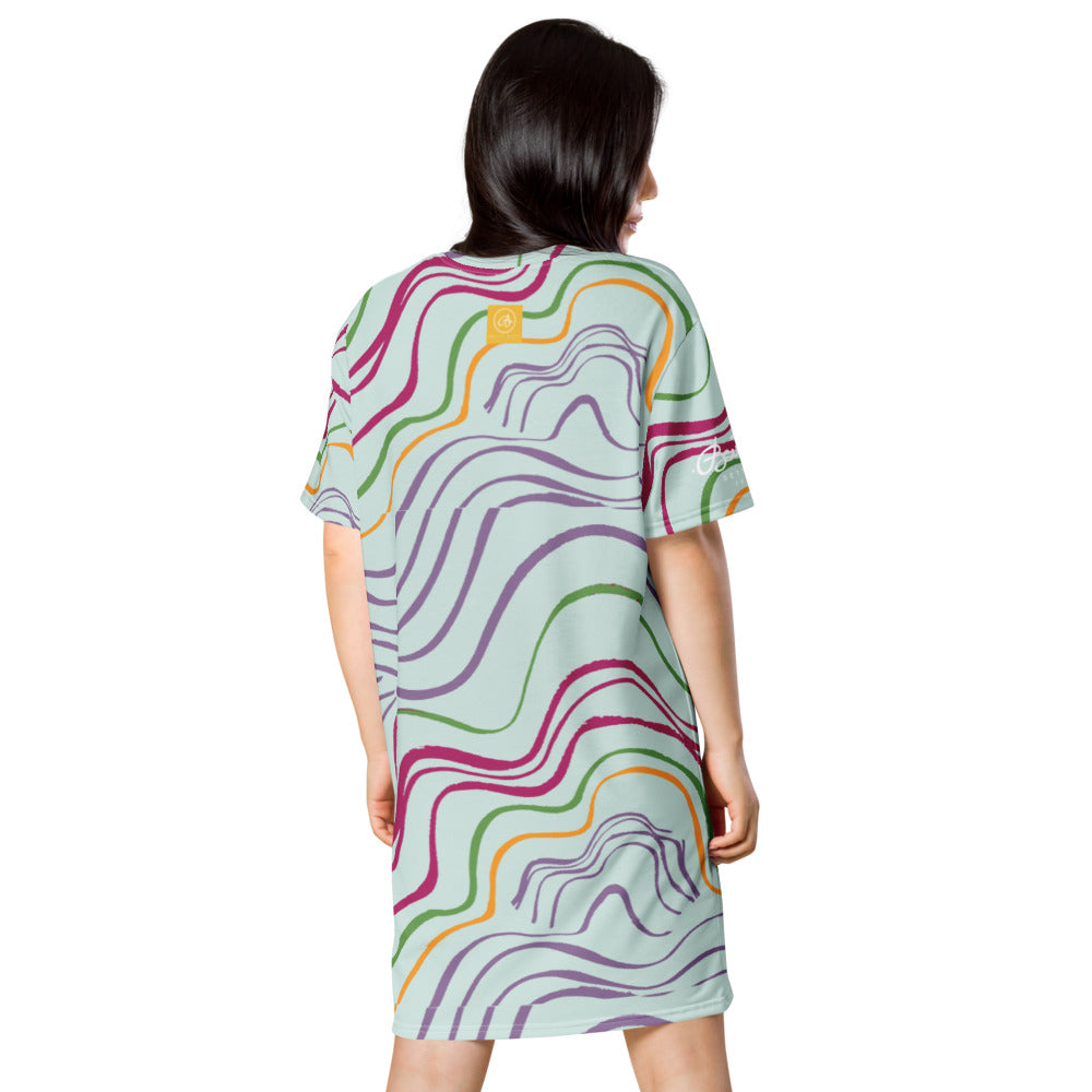 Psychedelic Spring T-shirt dress