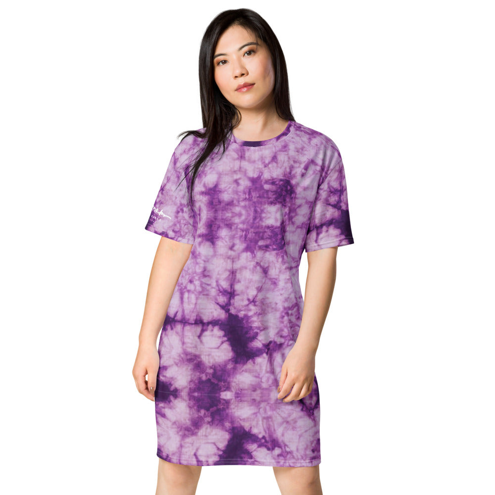 Purple Tie Dye T-shirt dress