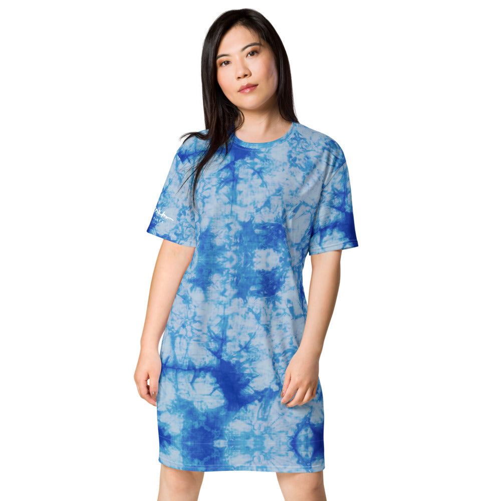 Blue Tie Dye T-shirt dress