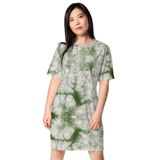 Sage Tie Dye T-shirt dress