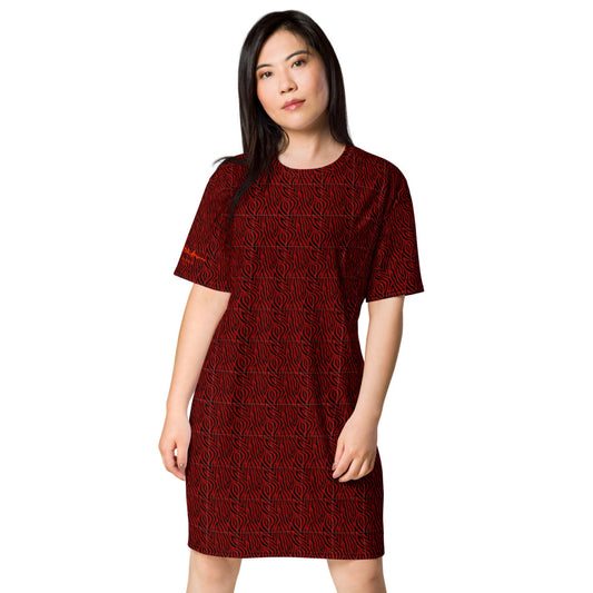 Red Zebra T-shirt dress