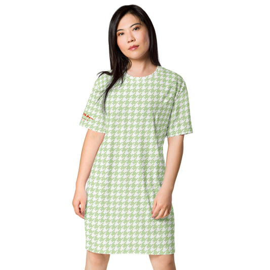 Butterfly Houndstooth T-shirt dress