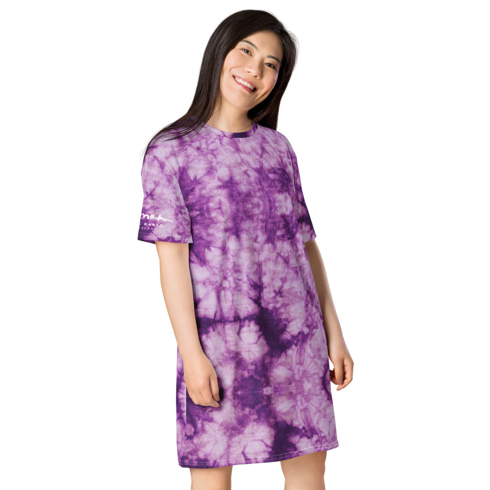 Purple Tie Dye T-shirt dress