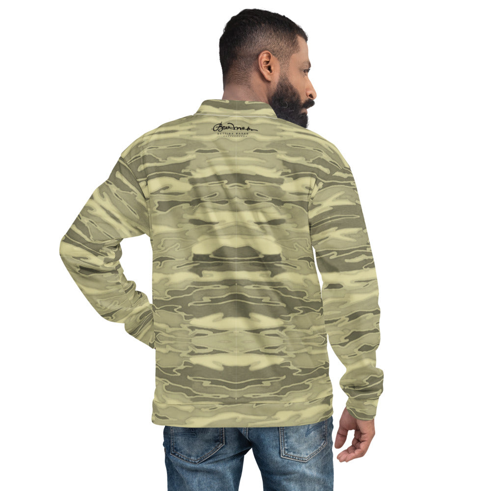 Unisex Bomber Jacket - Khaki Camouflage Lava - Men