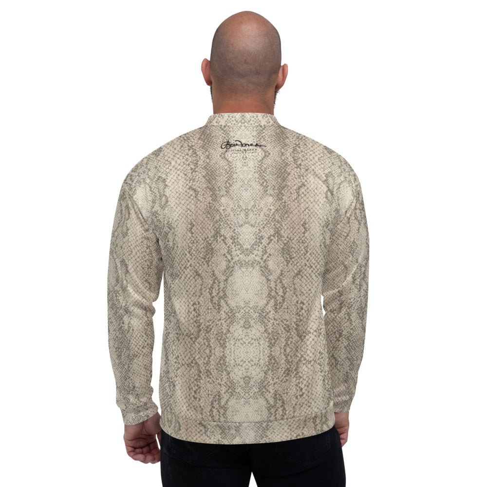 Unisex Bomber Jacket - Snake Print - Men