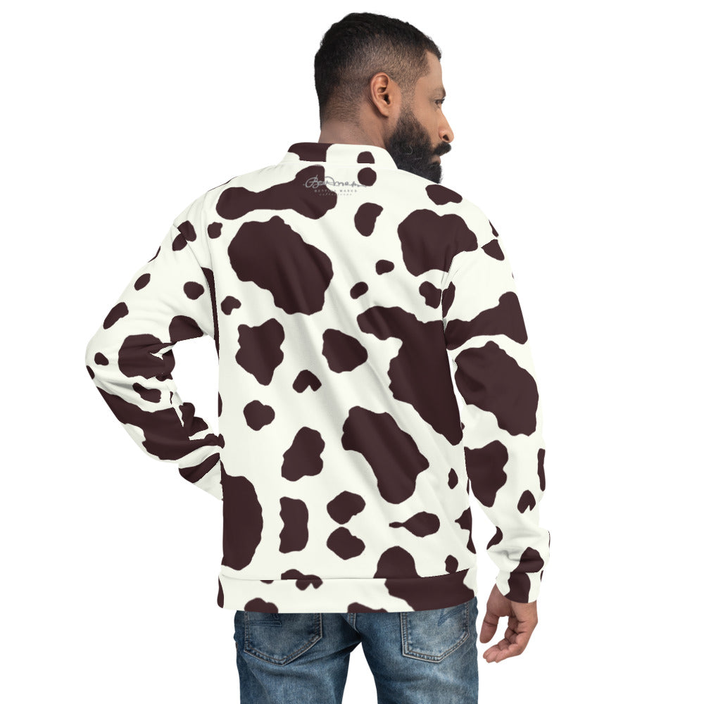 Recycled Unisex Bomber Jacket - BW Pony Skin - Men