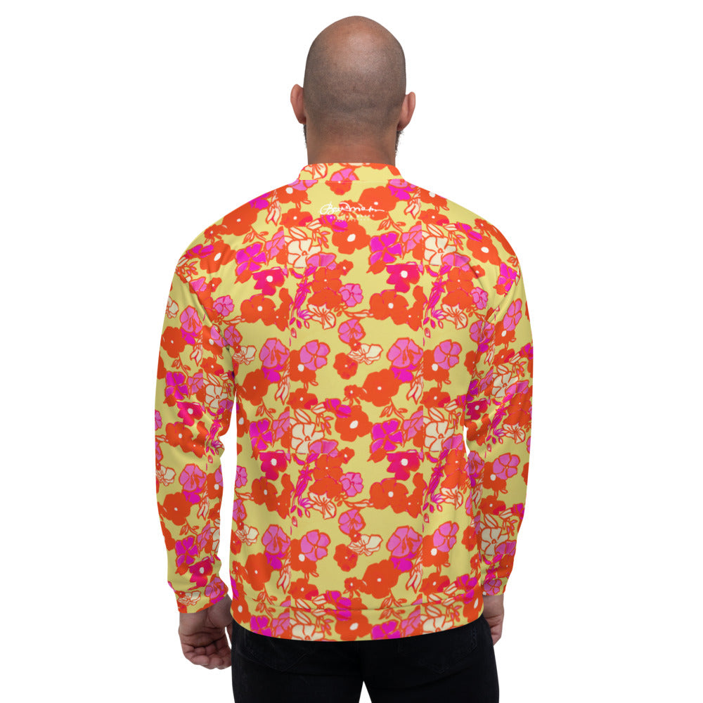 Recycled Unisex Bomber Jacket - Ice Cream Floral - Men