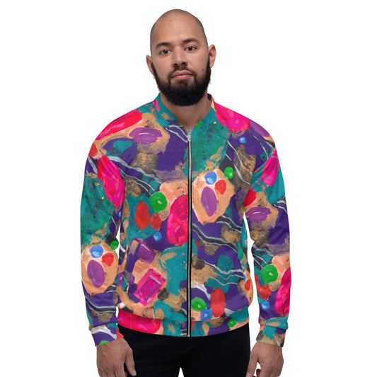 Recycled Unisex Bomber Jacket - Jelly Bean - Men