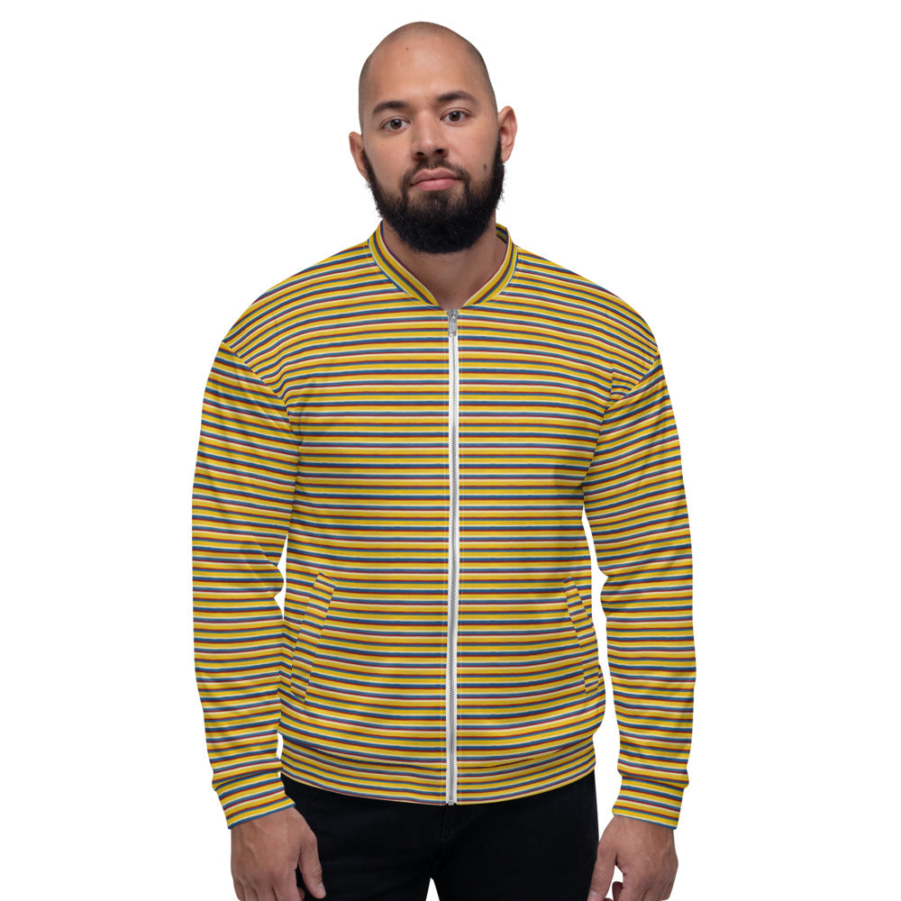 Unisex Bomber Jacket - Riviera Stripe - Men