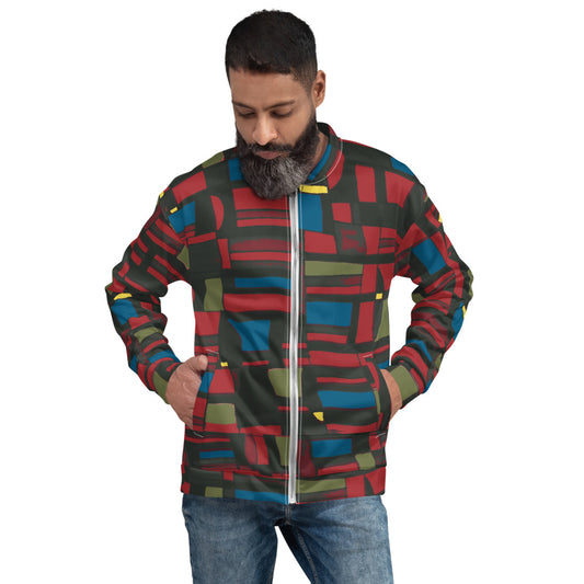 Unisex Bomber Jacket - Spirited Geo - Men