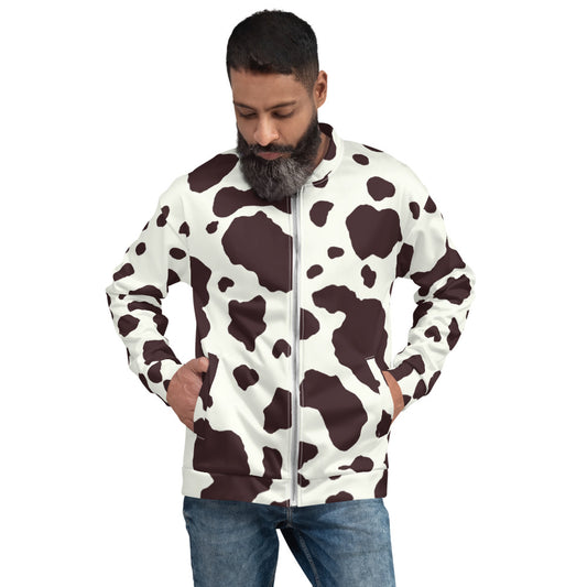 Recycled Unisex Bomber Jacket - BW Pony Skin - Men