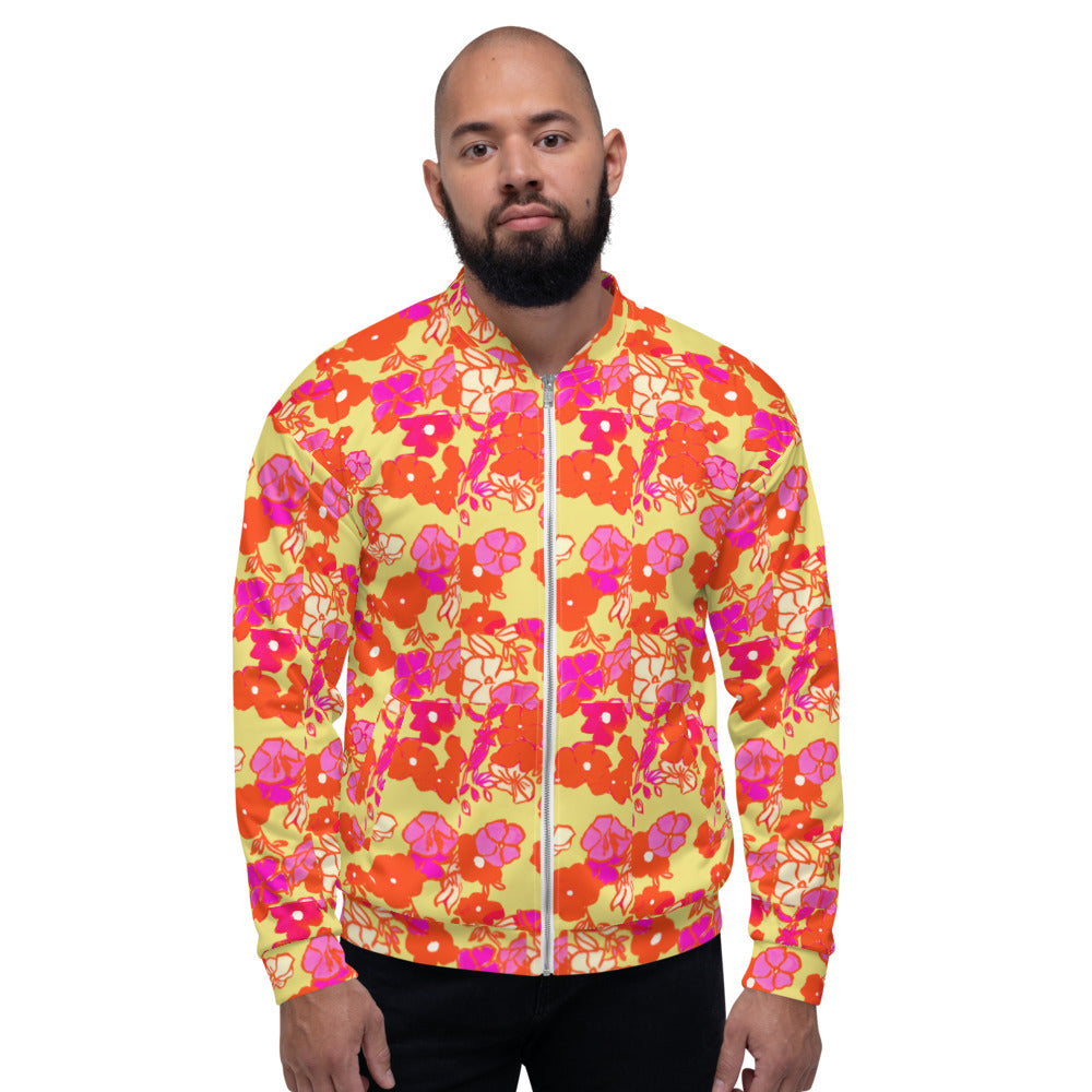 Recycled Unisex Bomber Jacket - Ice Cream Floral - Men