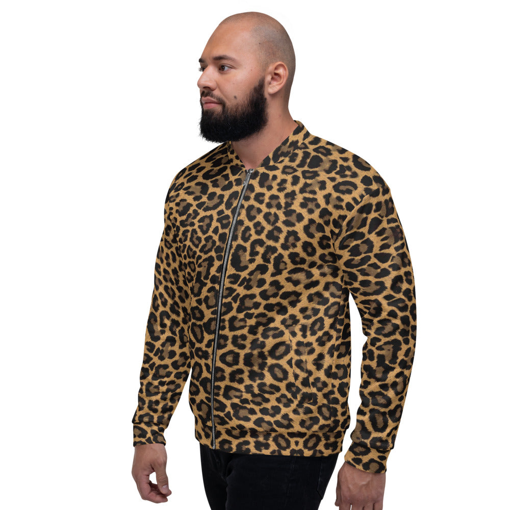 Unisex Bomber Jacket - Leopard - Men