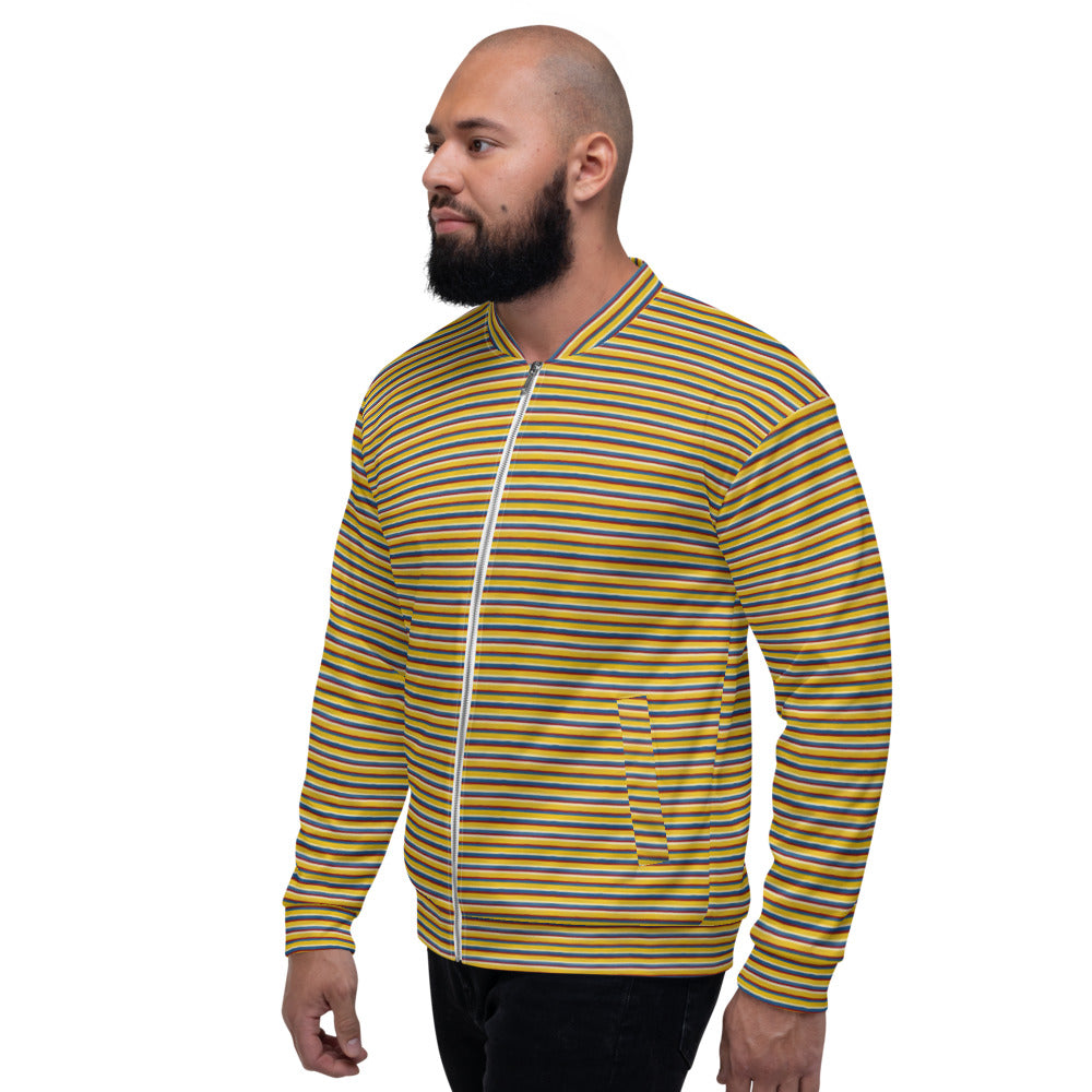 Unisex Bomber Jacket - Riviera Stripe - Men