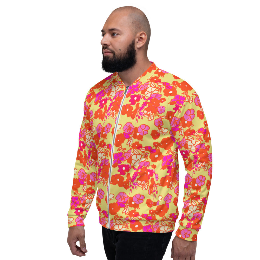 Recycled Unisex Bomber Jacket - Ice Cream Floral - Men