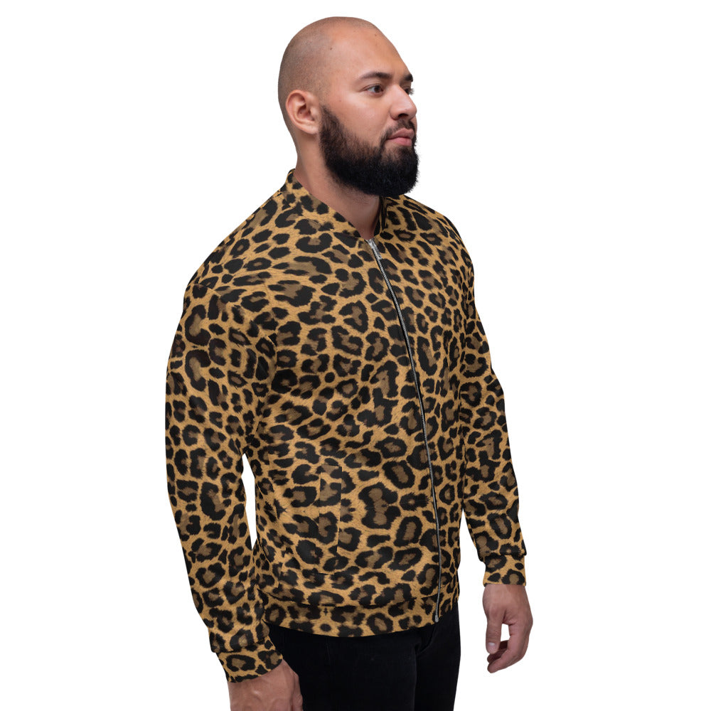 Unisex Bomber Jacket - Leopard - Men