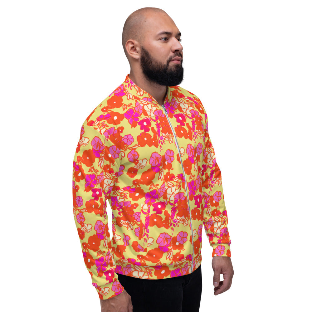 Recycled Unisex Bomber Jacket - Ice Cream Floral - Men