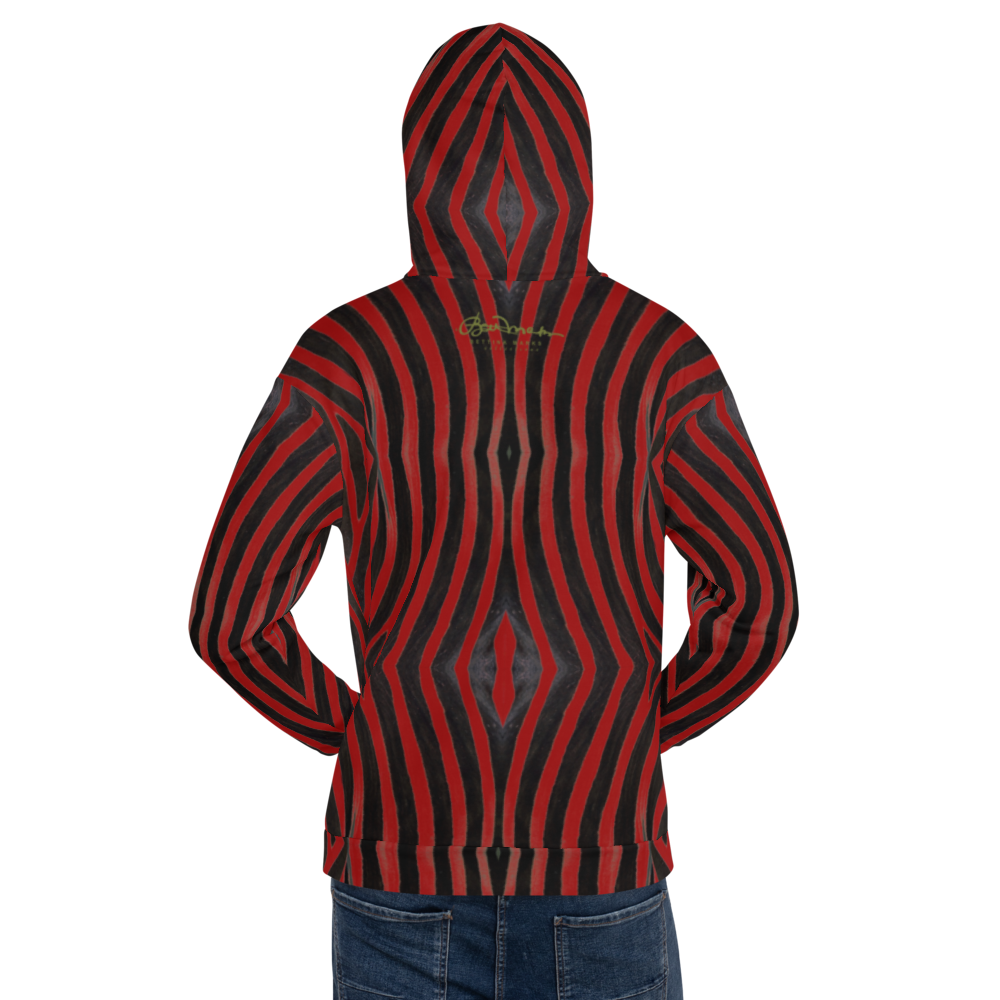 Recycled Unisex Hoodie - Red Zebra - Men