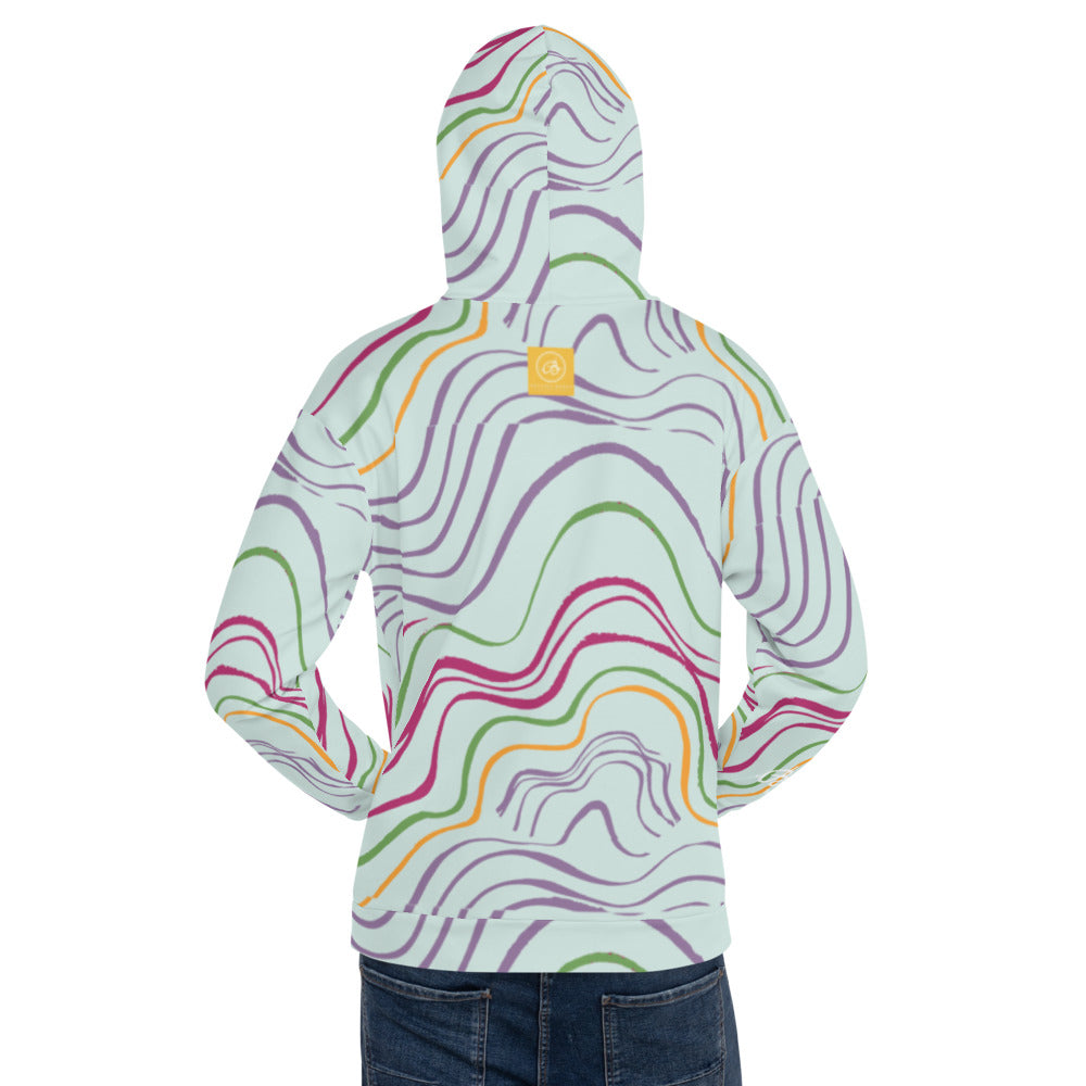 Recycled Unisex Hoodie - Psychedelic Spring - Men