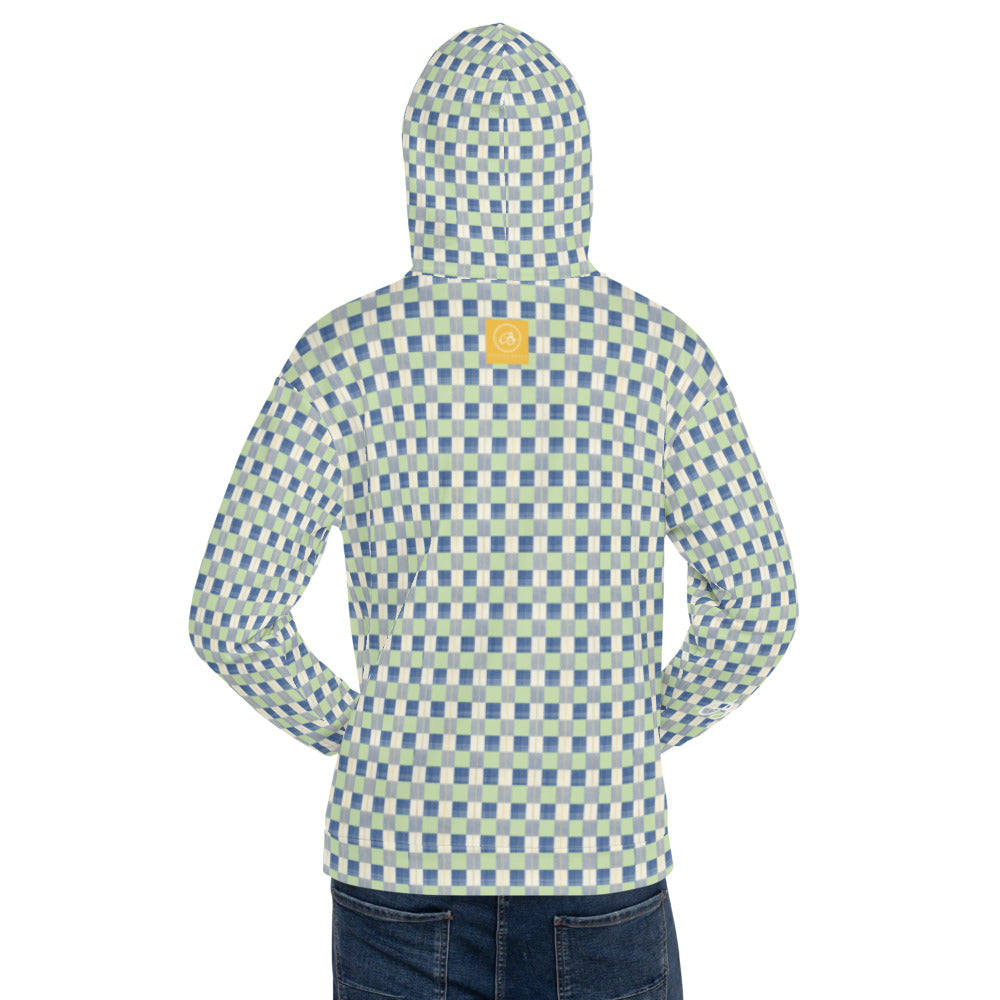 Recycled Unisex Hoodie - Checkerboard Plaid - Men