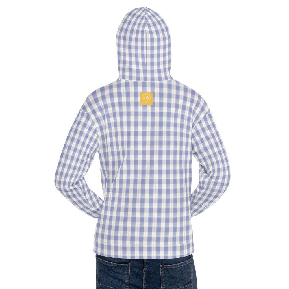 Recycled Unisex Hoodie - Navy Plaid - Men