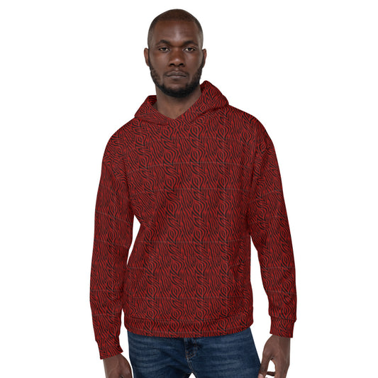 Recycled Unisex Hoodie - Red Zebra - Men