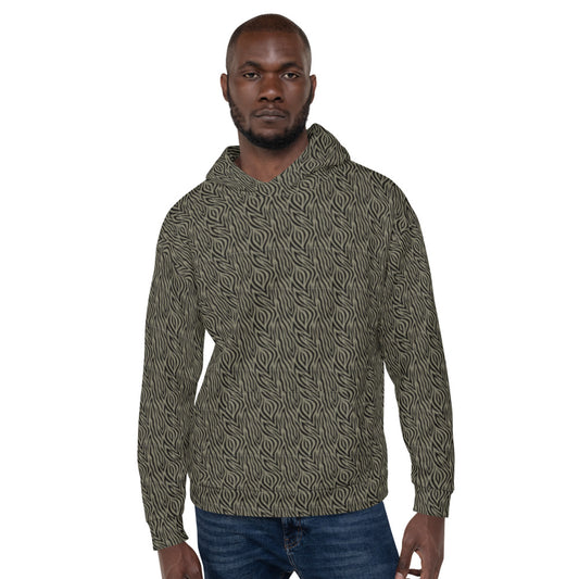 Recycled Unisex Hoodie - Khaki Zebra - Men