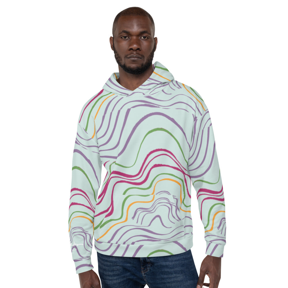 Recycled Unisex Hoodie - Psychedelic Spring - Men