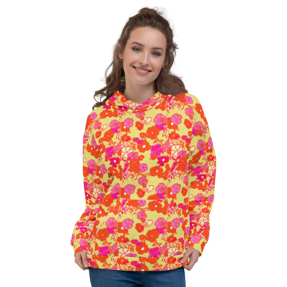 Recycled Unisex Hoodie - Ice Cream Floral - Women