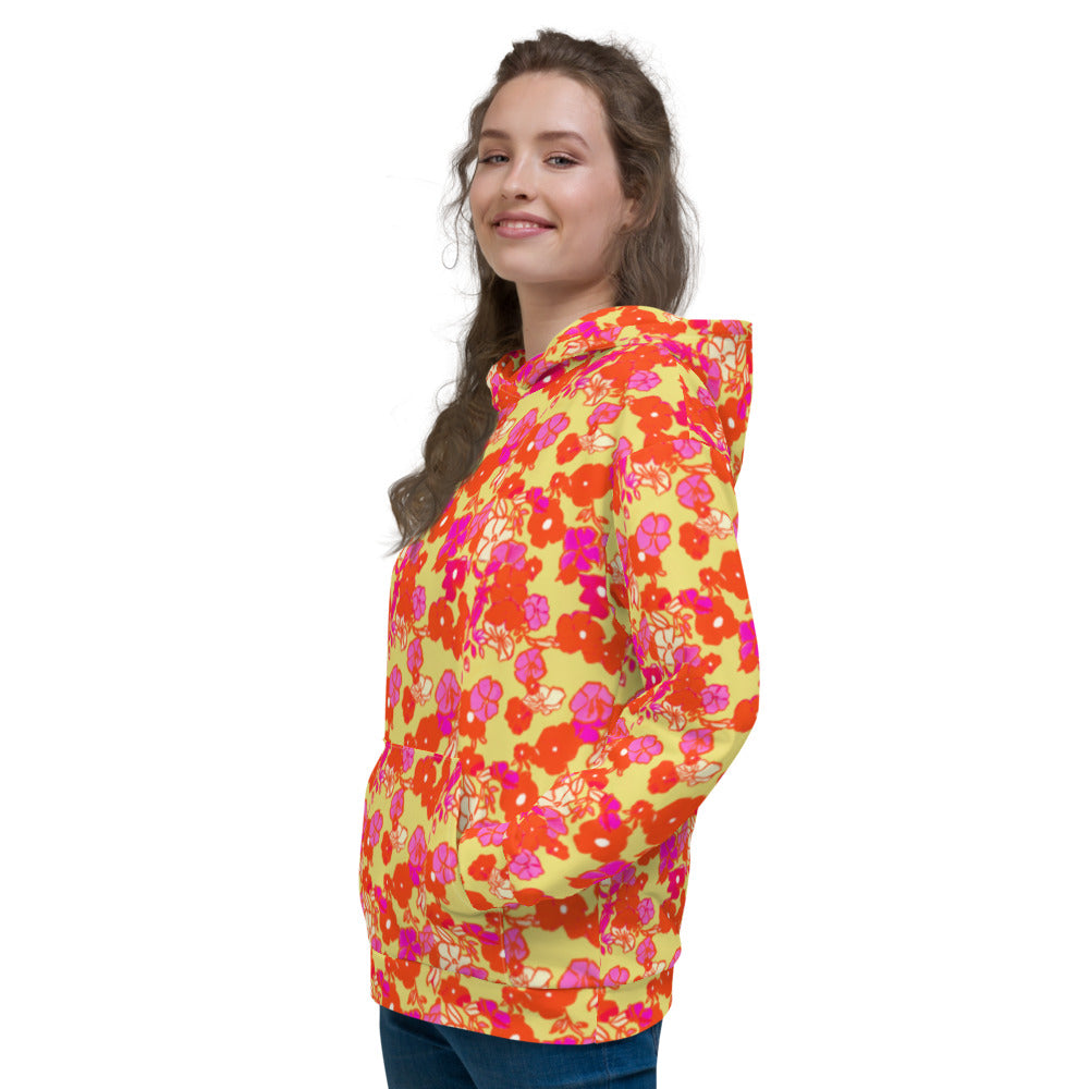 Recycled Unisex Hoodie - Ice Cream Floral - Women