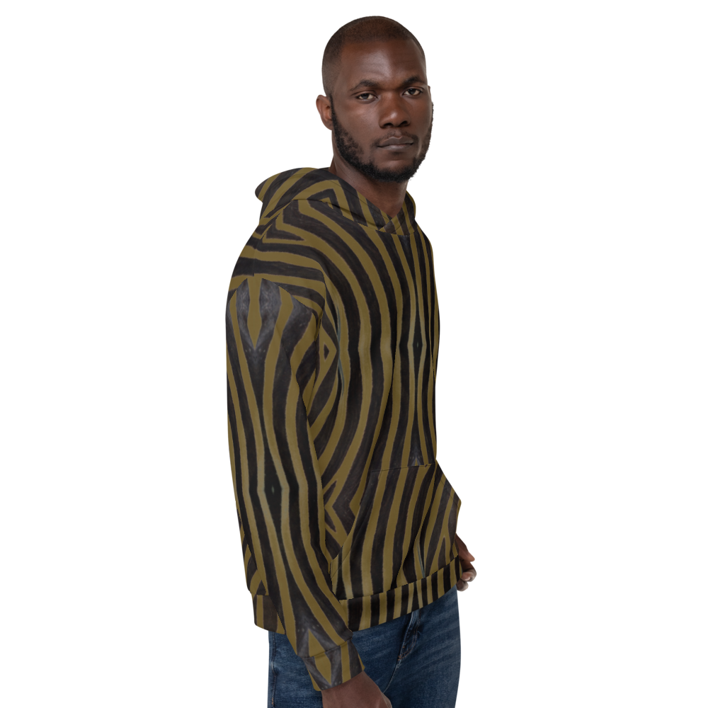 Recycled Unisex Hoodie - Olive Zebra - Men