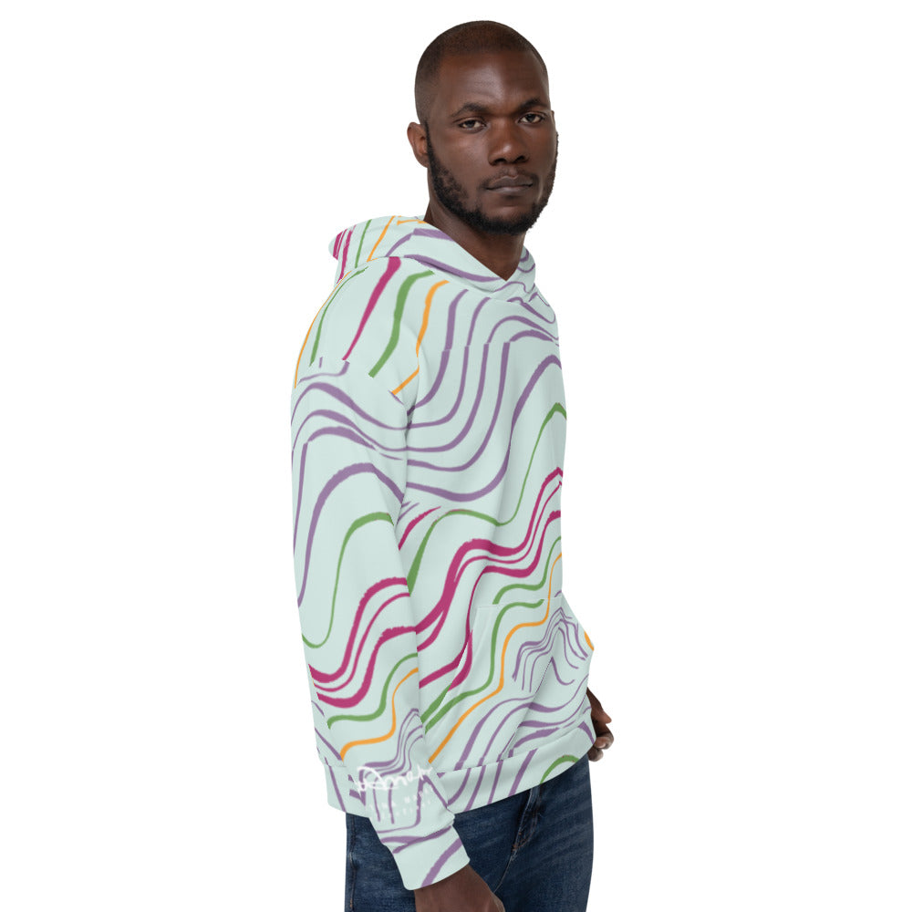 Recycled Unisex Hoodie - Psychedelic Spring - Men