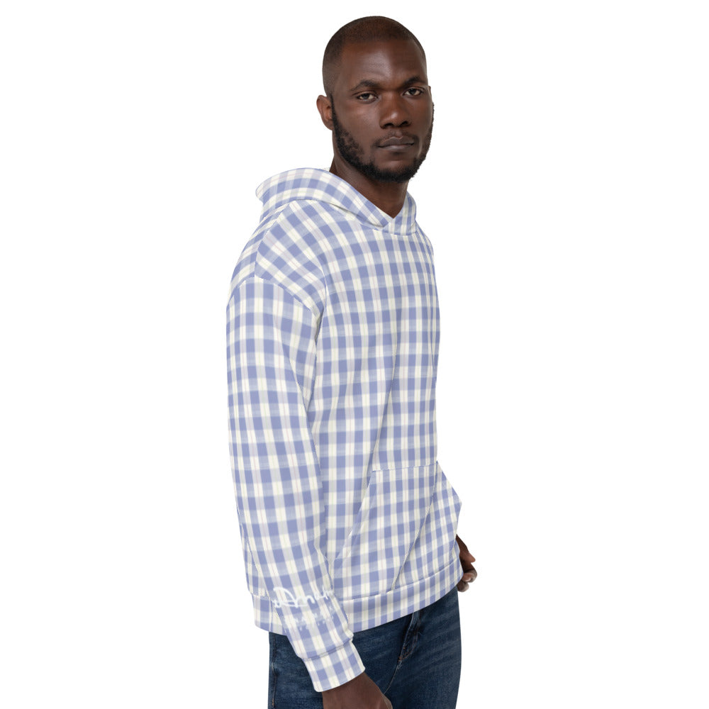 Recycled Unisex Hoodie - Navy Plaid - Men