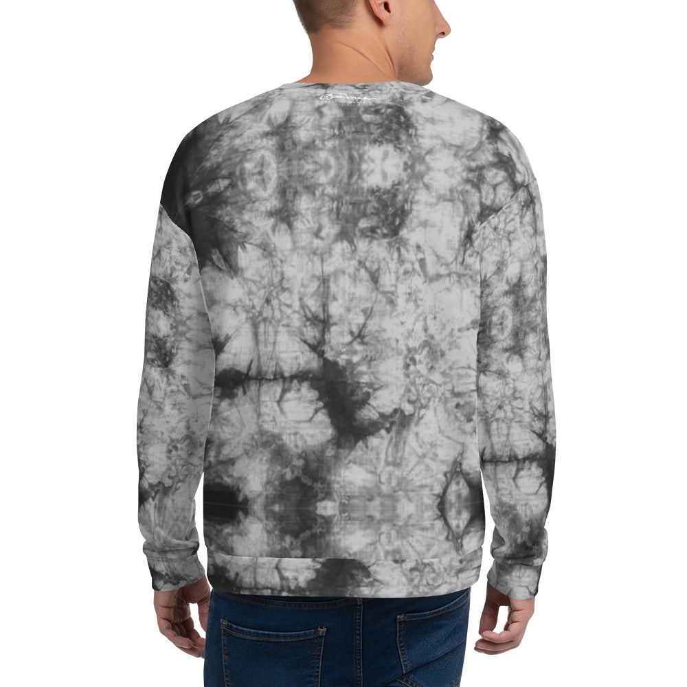 Recycled Unisex Sweatshirt - Grey Tie Dye - Men