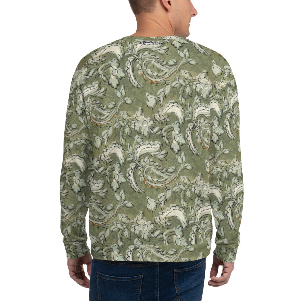 Recycled Unisex Sweatshirt - Floral Paisley - Men