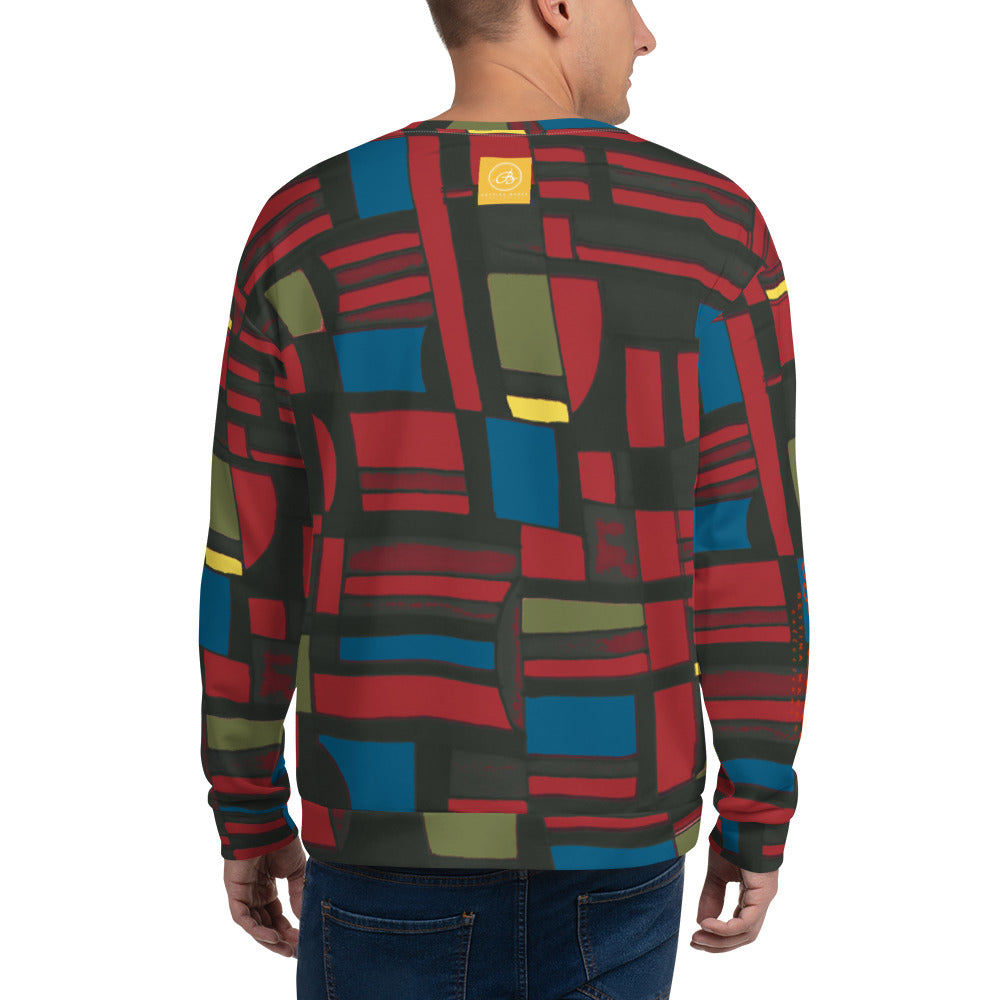 Recycled Unisex Sweatshirt - Spirited Geo - Men