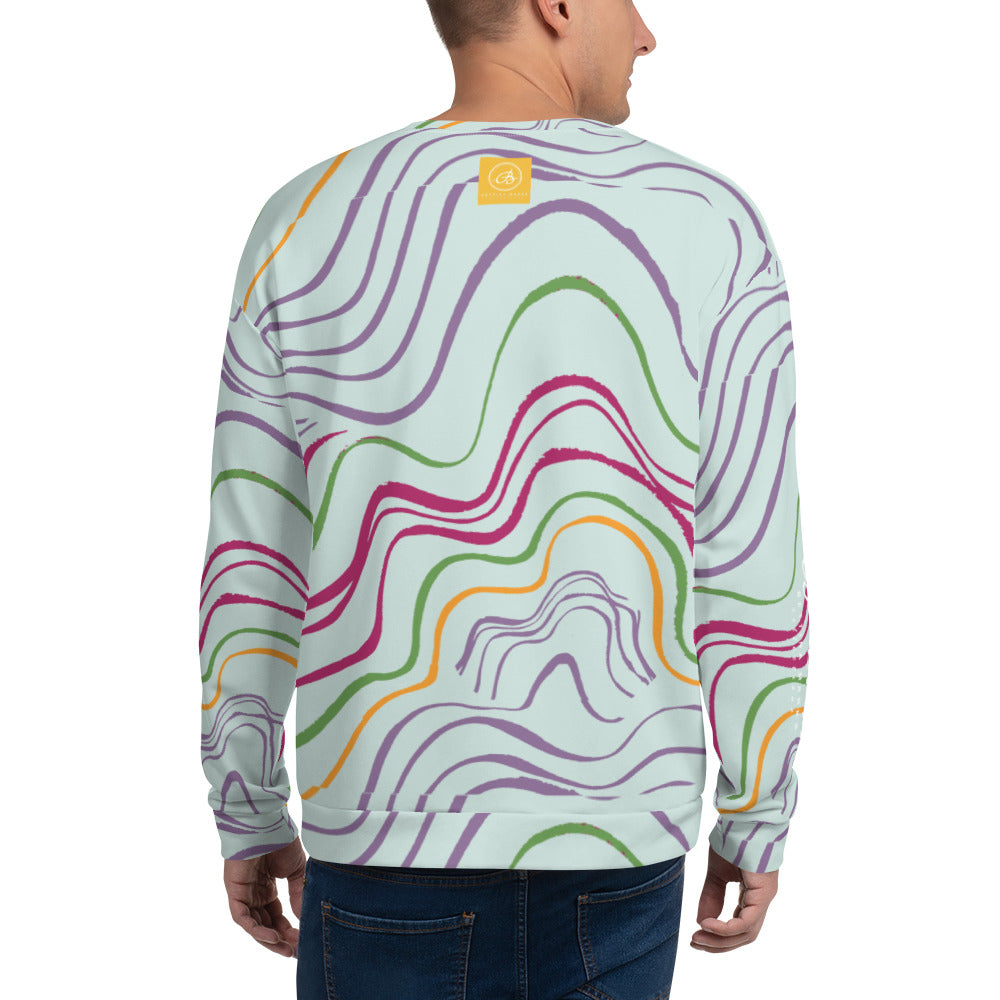 Recycled Unisex Sweatshirt - Psychedelic spring - Men