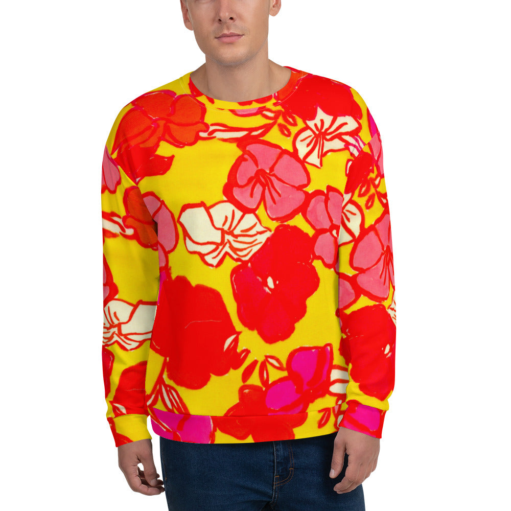 Recycled Unisex Sweatshirt - Sixties Floral - Men