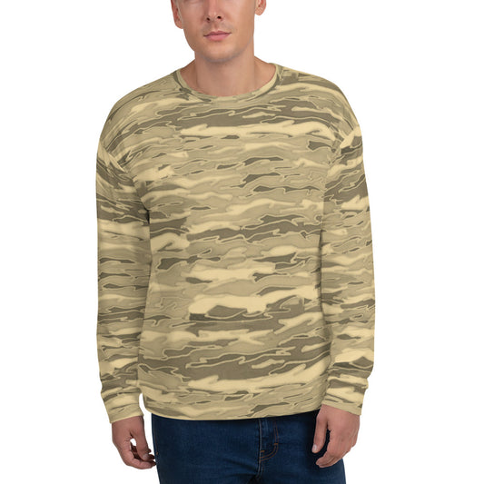 Recycled Unisex Sweatshirt - Sand Camouflage Lava - Men