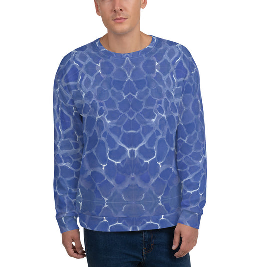 Recycled Unisex Sweatshirt - Blue Pool - Men