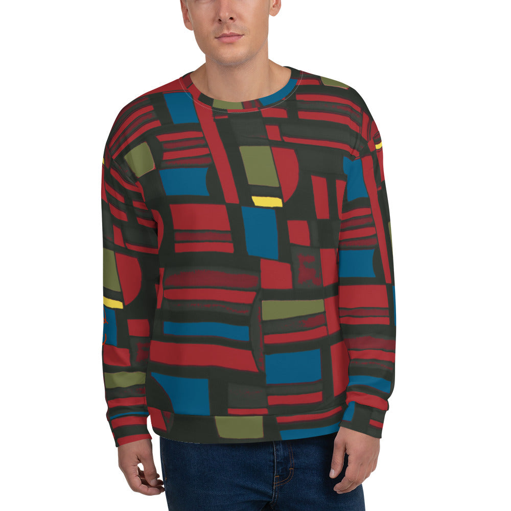 Recycled Unisex Sweatshirt - Spirited Geo - Men