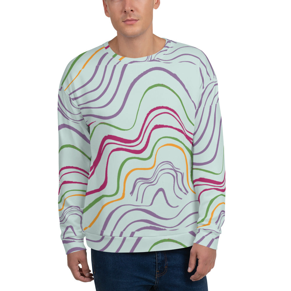 Recycled Unisex Sweatshirt - Psychedelic spring - Men