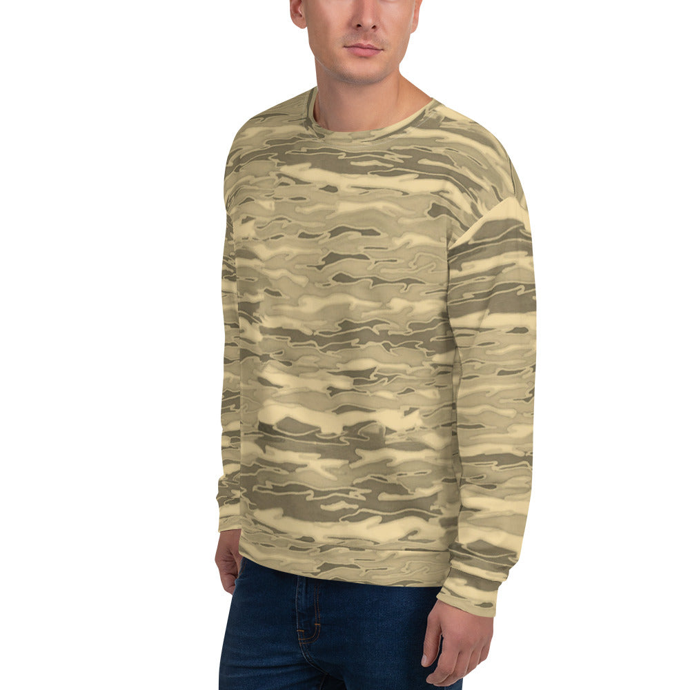 Recycled Unisex Sweatshirt - Sand Camouflage Lava - Men