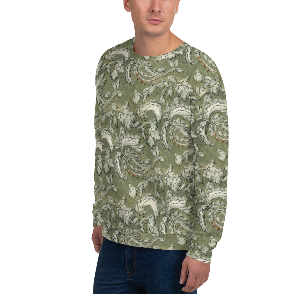 Recycled Unisex Sweatshirt - Floral Paisley - Men