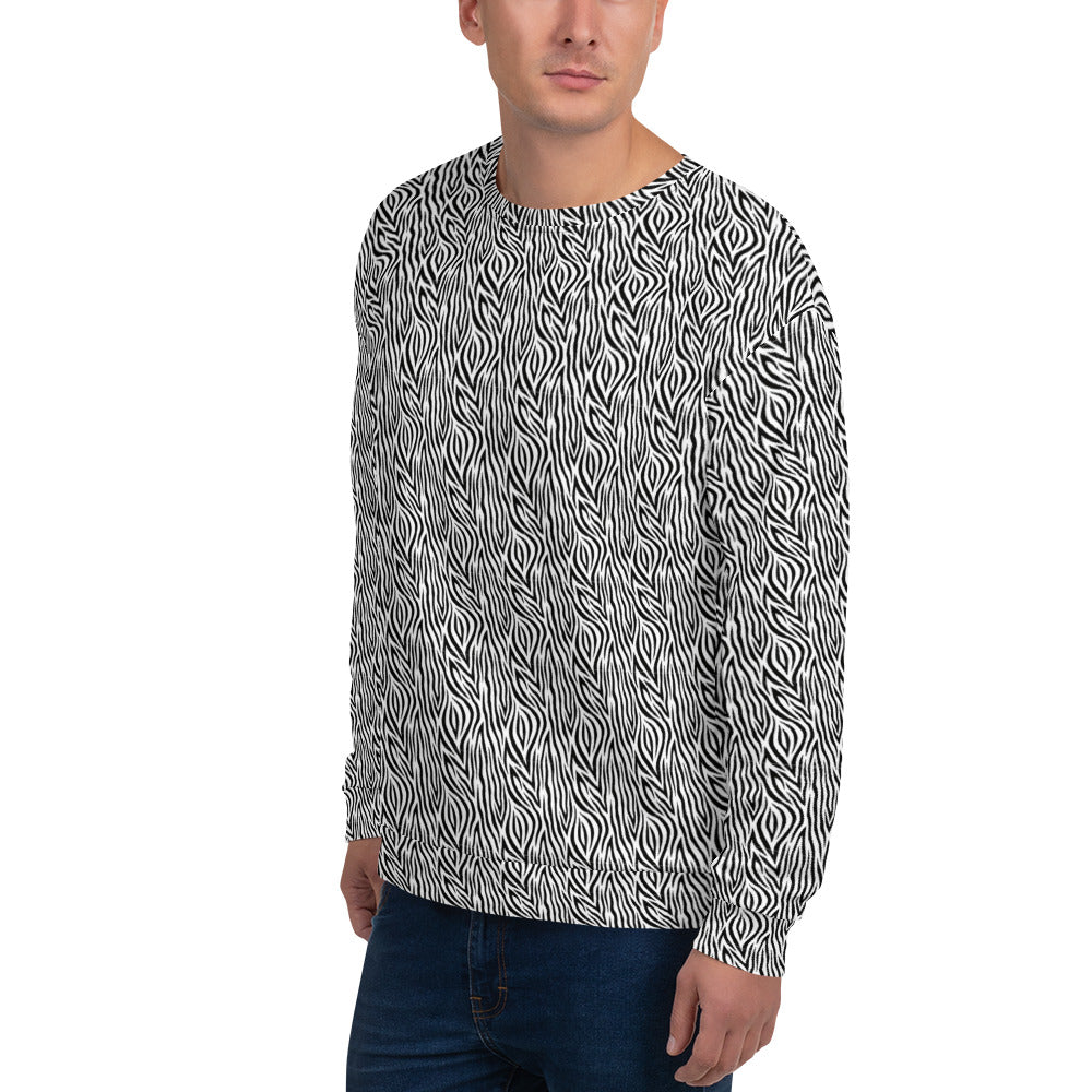 Recycled Unisex Sweatshirt - Zebra - Men