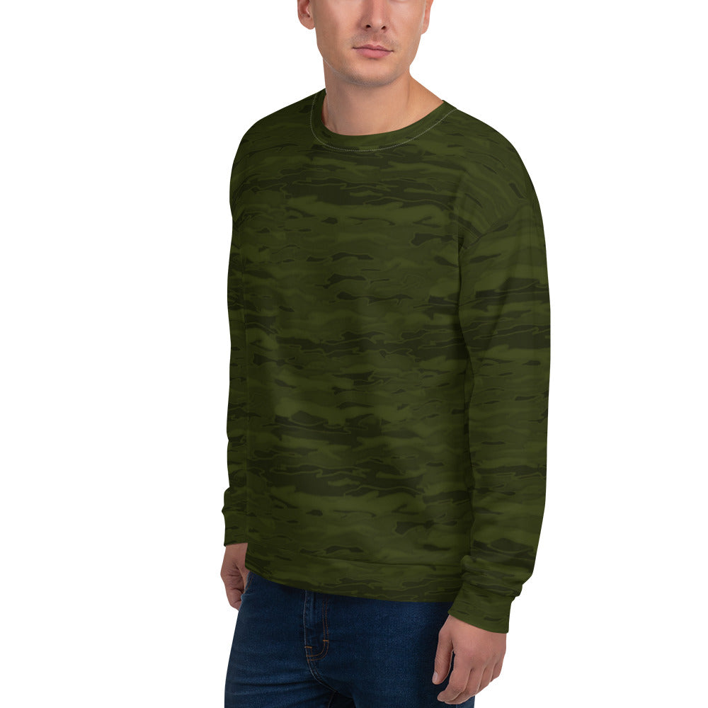 Recycled Unisex Sweatshirt - Army Camouflage Lava - Men