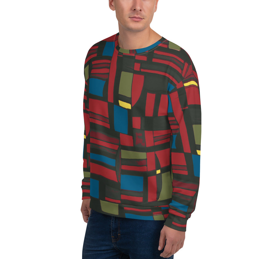 Recycled Unisex Sweatshirt - Spirited Geo - Men